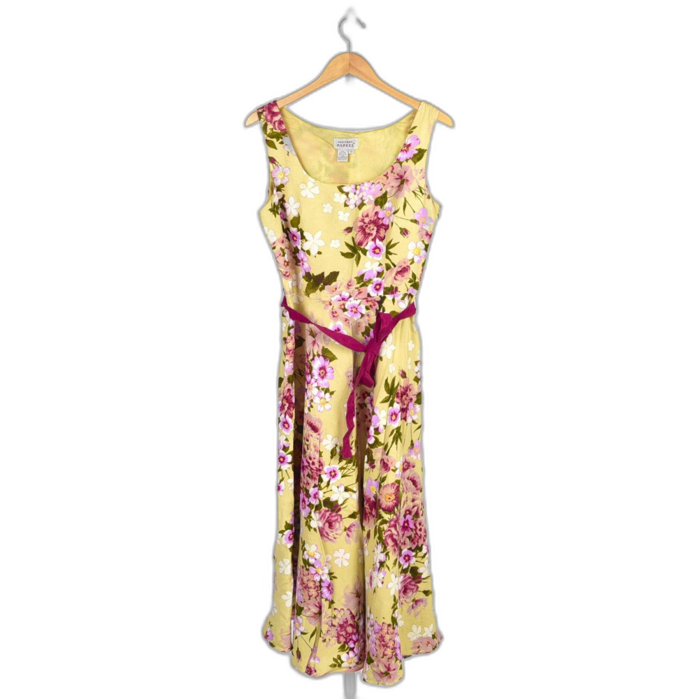 Adrianna Papell Vintage Garden Party Floral Fit and Flare Maxi Dress Size 12